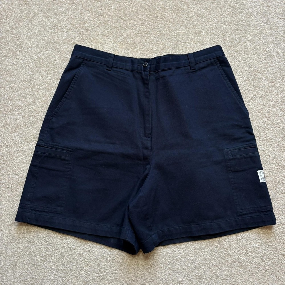 Lauren Ralph Lauren Cargo Shorts Womens 12 Navy Blue Cotton Twill 29 waist